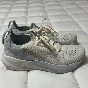 Brooks Beige and Light Gray Athletic Shoes